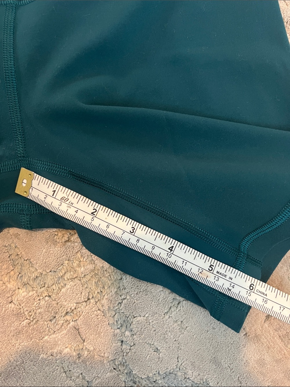 lululemon High-Rise Bike Shorts in Deep Teal, Size 2 - Picture 4 of 5